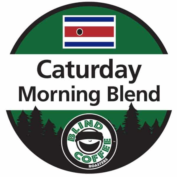 Caturday Morning Icon with Blind Coffee logo and the Honduran flag