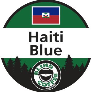 Haiti Blue Icon with Blind Coffee logo and Haitian flag