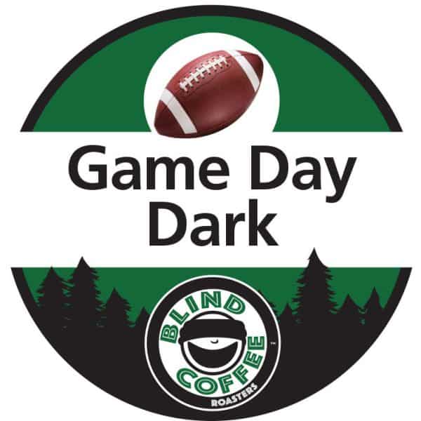 Game Day Dark Icon with Blind Coffee logo and a football