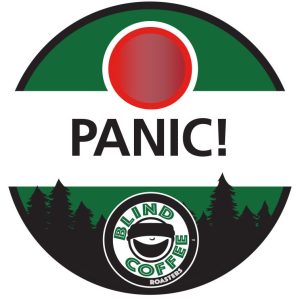 Panic Button with Blind Coffee logo