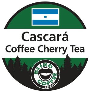 Cascara (Coffee Cherry Tea) Icon with Blind Coffee logo and Salvadoran flag