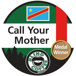 Call Your Mother Icon with Blind Coffee logo and DRC flag