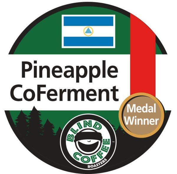 Pineapple CoFerment Icon with Blind Coffee logo and Nicaraguan flag