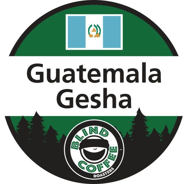 Guatemala Gesha Icon with Blind Coffee logo and Guatemalan flag